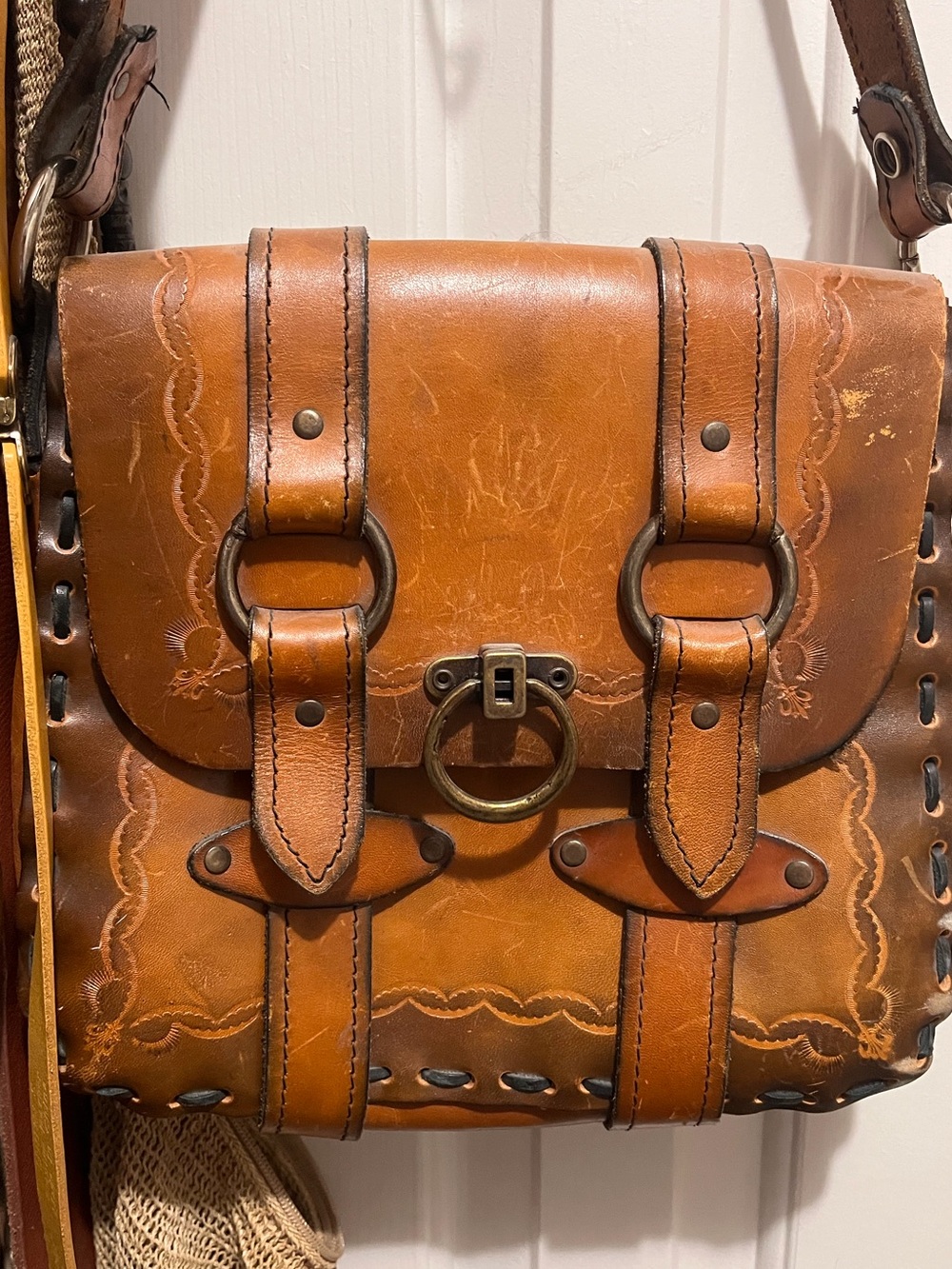 Vintage Bohemian Leather Shoulder Bag Purse